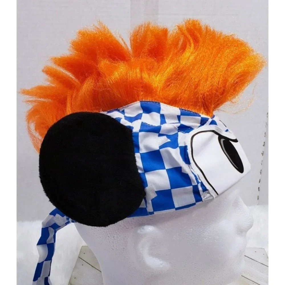 Disney Mickey Mouse Theme Parks Punk Rebel Bandana Mohawk Checkered Hat